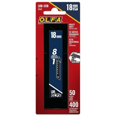 OLFA Replacement Blades Heavy Duty - 50 Pack (Black)